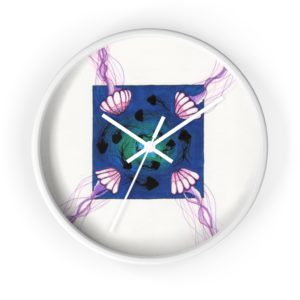 Jellyfish Encircle - Wall clock