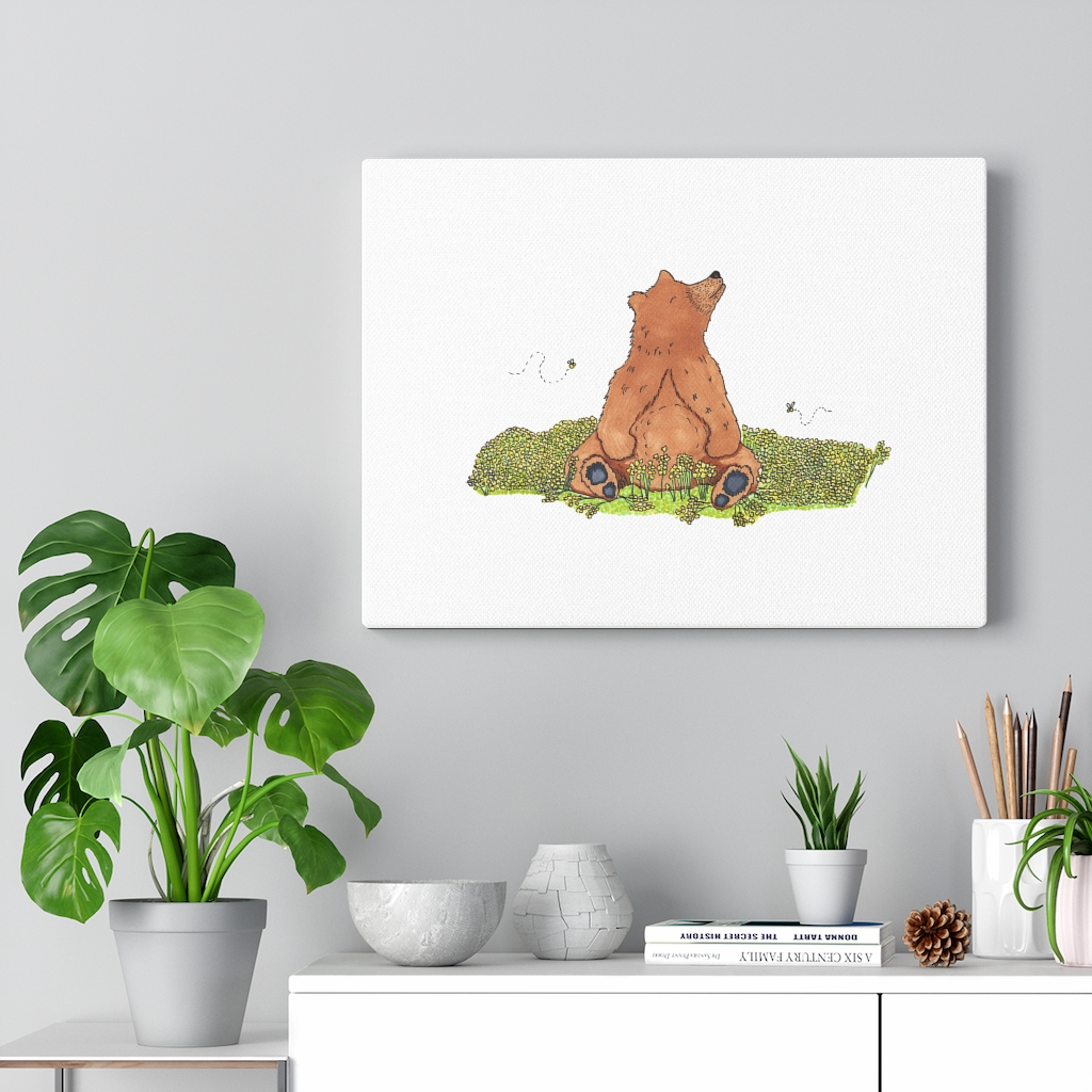 Bear Stops to Smell the Flowers - Canvas Gallery Wraps - Image 6