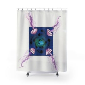 Jellyfish Encircle - Shower Curtains
