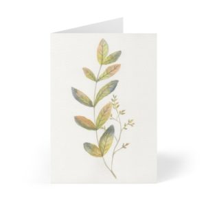 Botanical Leaf Watercolor - Greeting Cards (8 pcs)