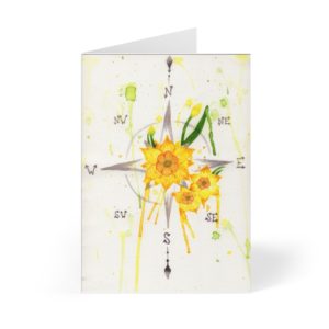 Compass Daffodil - Watercolor - Greeting Cards (8 pcs)