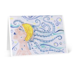 Tentacles of my Mind - Colored Pencil - Greeting Cards (8 pcs)
