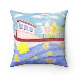 Deadrise on Daffodils - Copy of Spun Polyester Square Pillow