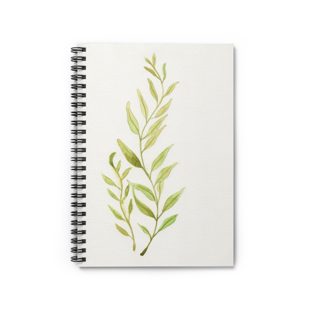 Botanical 4 - Watercolor - Spiral Notebook - Ruled Line - Image 2