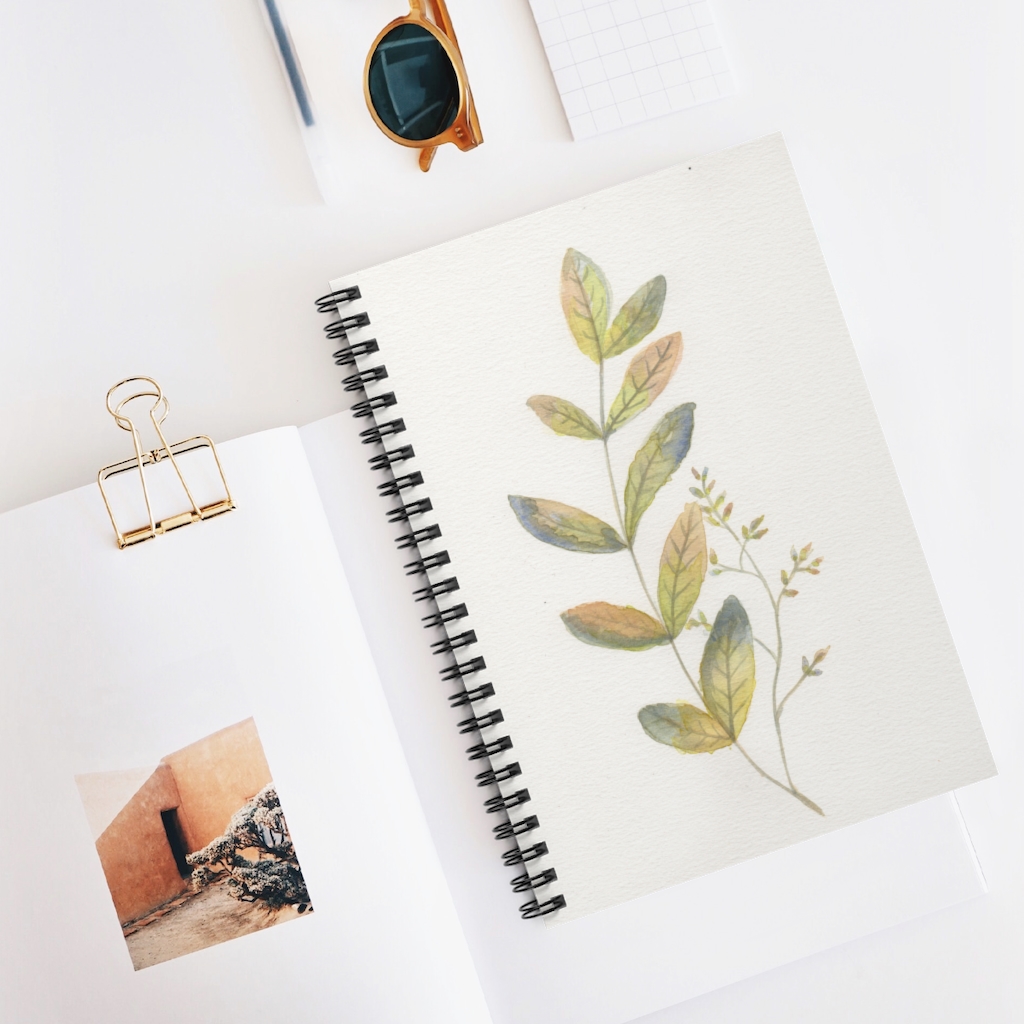 Botanical 2 - Watercolor - Spiral Notebook - Ruled Line - Image 5