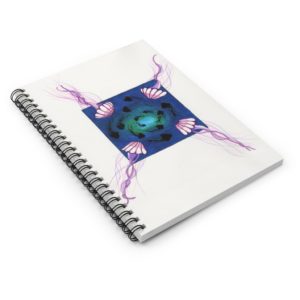 Jellyfish Encircle - Pen and Ink - Spiral Notebook - Ruled Line