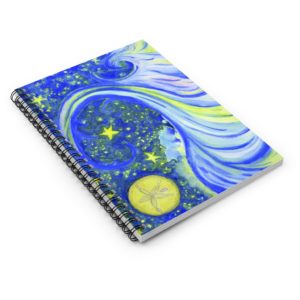 My Dreams are Made on Waves' Design - Watercolor - Spiral Notebook - Ruled Line
