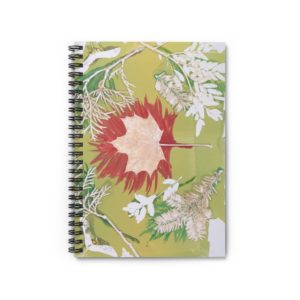Autumn Floor Covering - Monoprint - Spiral Notebook - Ruled Line