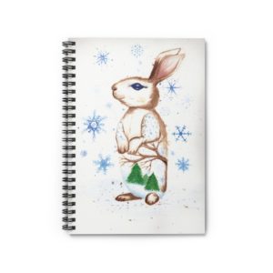 Snowy Bunny Spiral Notebook - Ruled Line