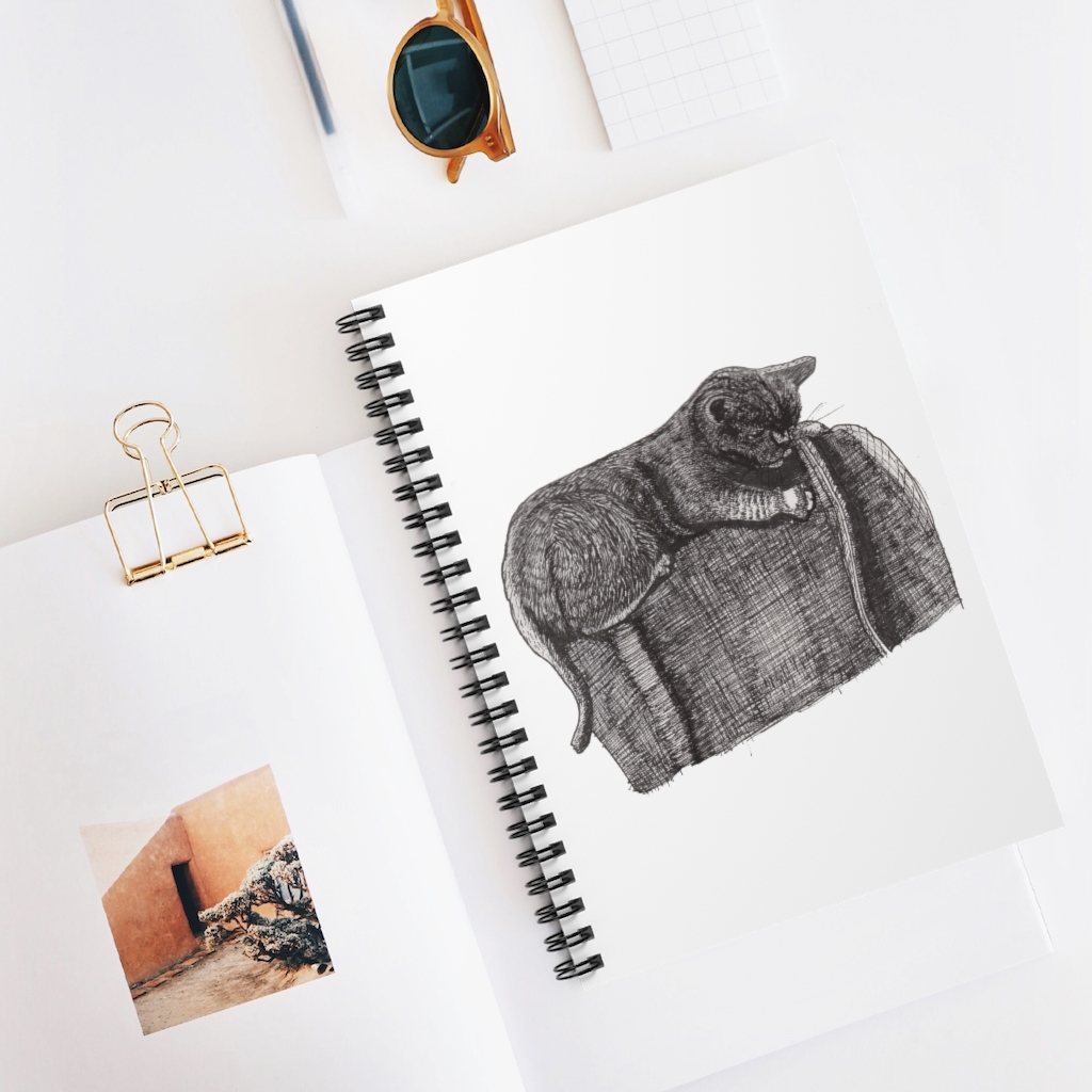 Cat on Chair - Spiral Notebook - Ruled Line - Image 5