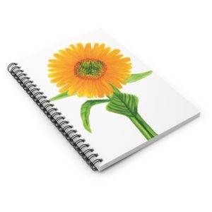 Sunflower - Watercolor - Spiral Notebook - Ruled Line