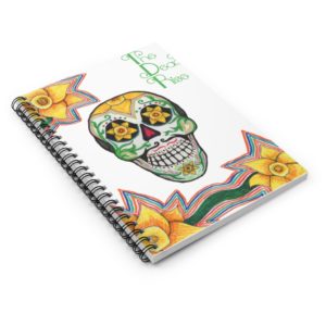 The Dead Rise - Sugar Skull - Pen and Ink - Spiral Notebook - Ruled Line