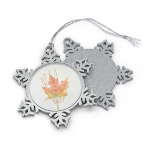 Veins Pewter Snowflake Ornament