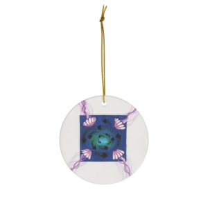 Jellyfish Circle Round Ceramic Ornaments
